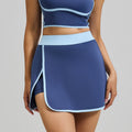GOGOGEQ Contrast Trim Wrap Athletic Skort, High Waist Split Tennis Skirt For Women, Built-In Shorts For Golf Workout