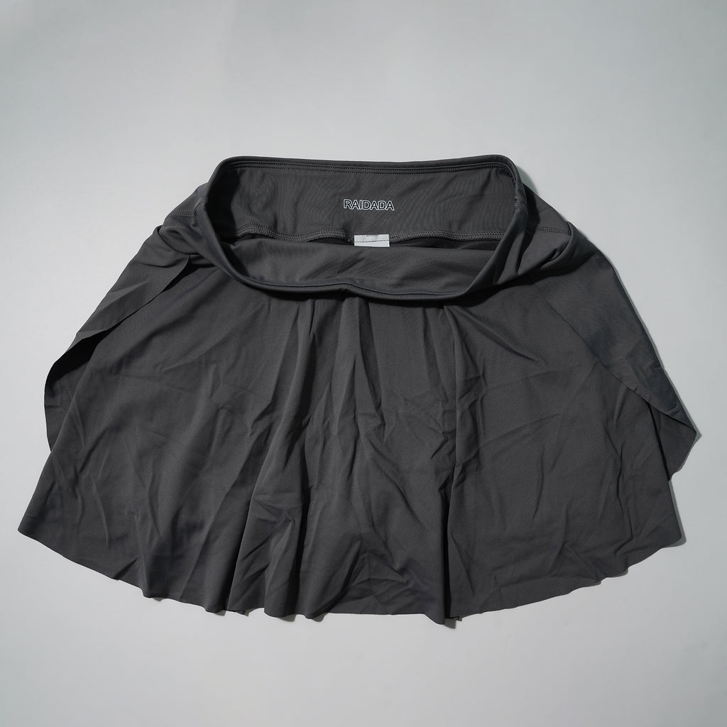 RAIDADA High Waist Athletic Skort, Flowy A-Line Workout Tennis Skirt For Women, Built-In Liner For Yoga Golf Running