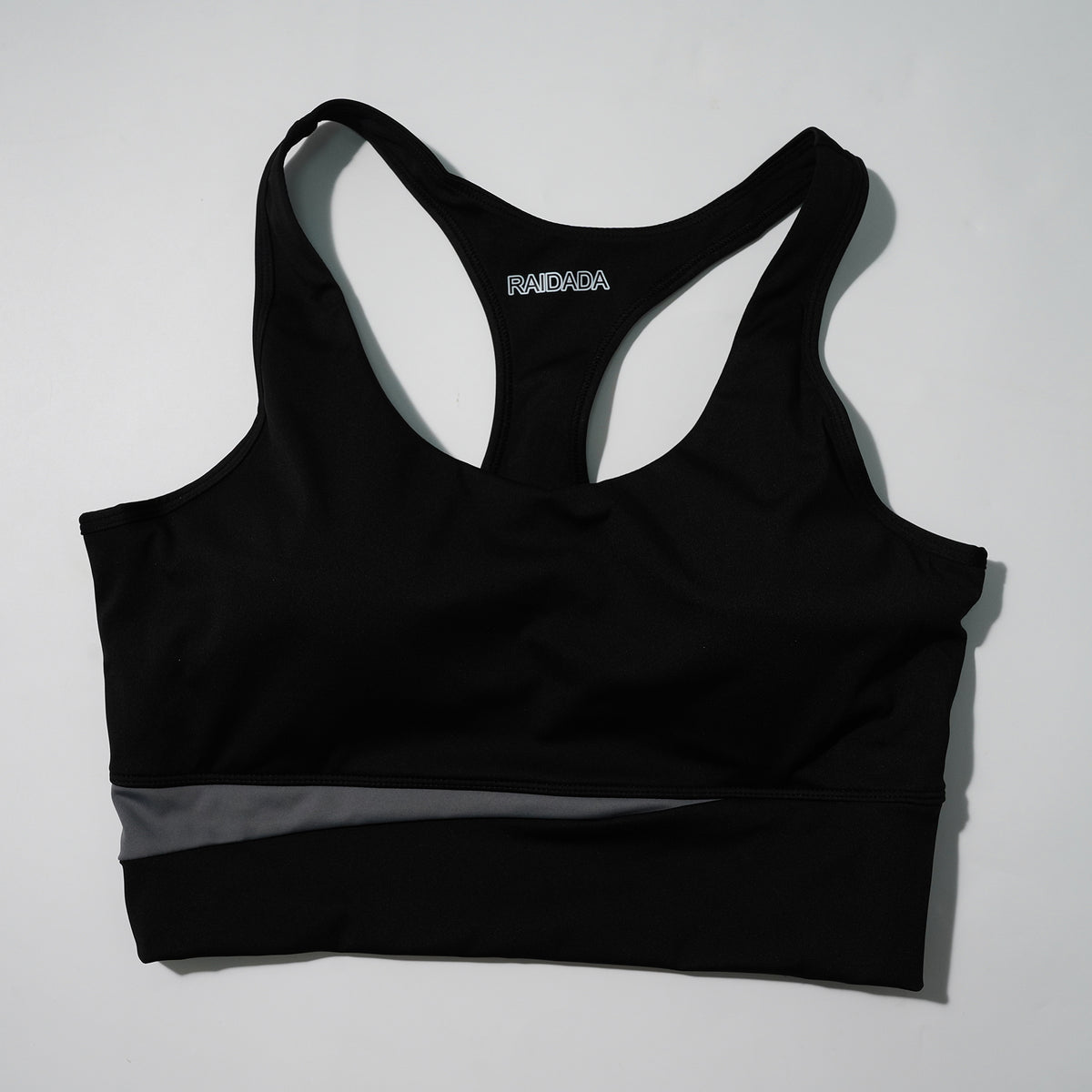 RAIDADA Color Block High Impact Sports Bra, Racerback Padded Workout Crop Top For Women, For Gym Yoga Running Training