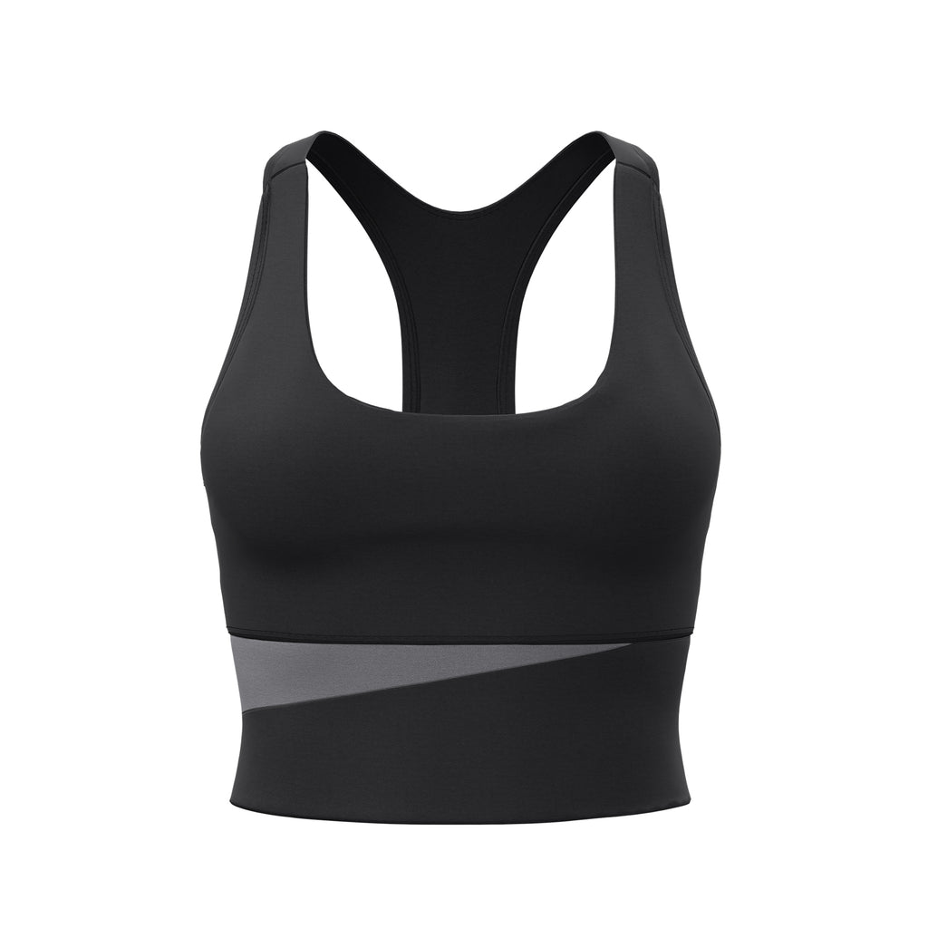 RAIDADA Color Block High Impact Sports Bra, Racerback Padded Workout Crop Top For Women, For Gym Yoga Running Training