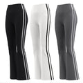 RAIDADA Side Stripe High Waist Flare Yoga Pants, Stretch Bootcut Workout Leggings For Women, For Gym Yoga Running Training