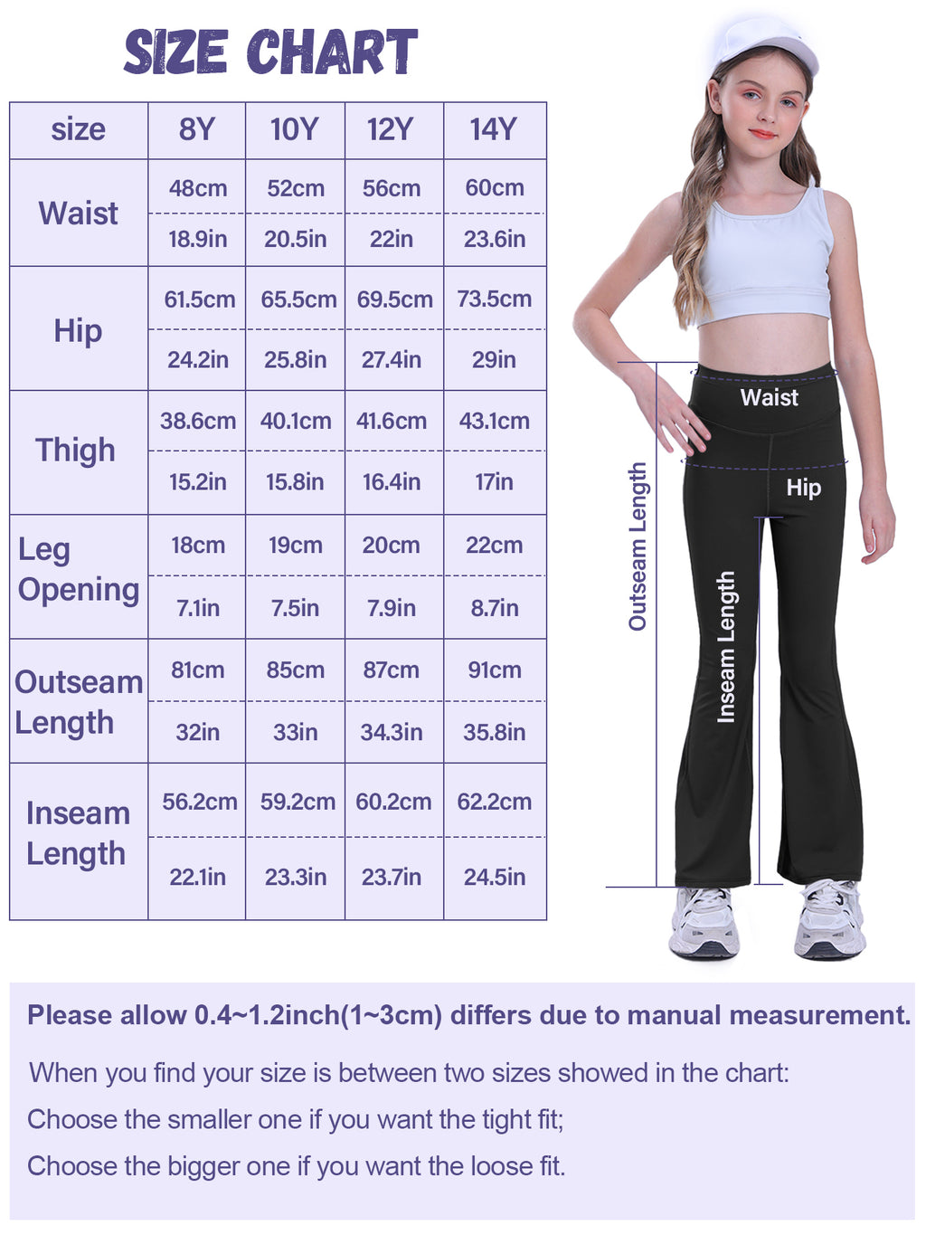 Shgiloo Girls High Waisted Flare Leggings - 3-Pack Kids Bell Bottom Yoga Pants, Stretchy Dance Athletic Trousers