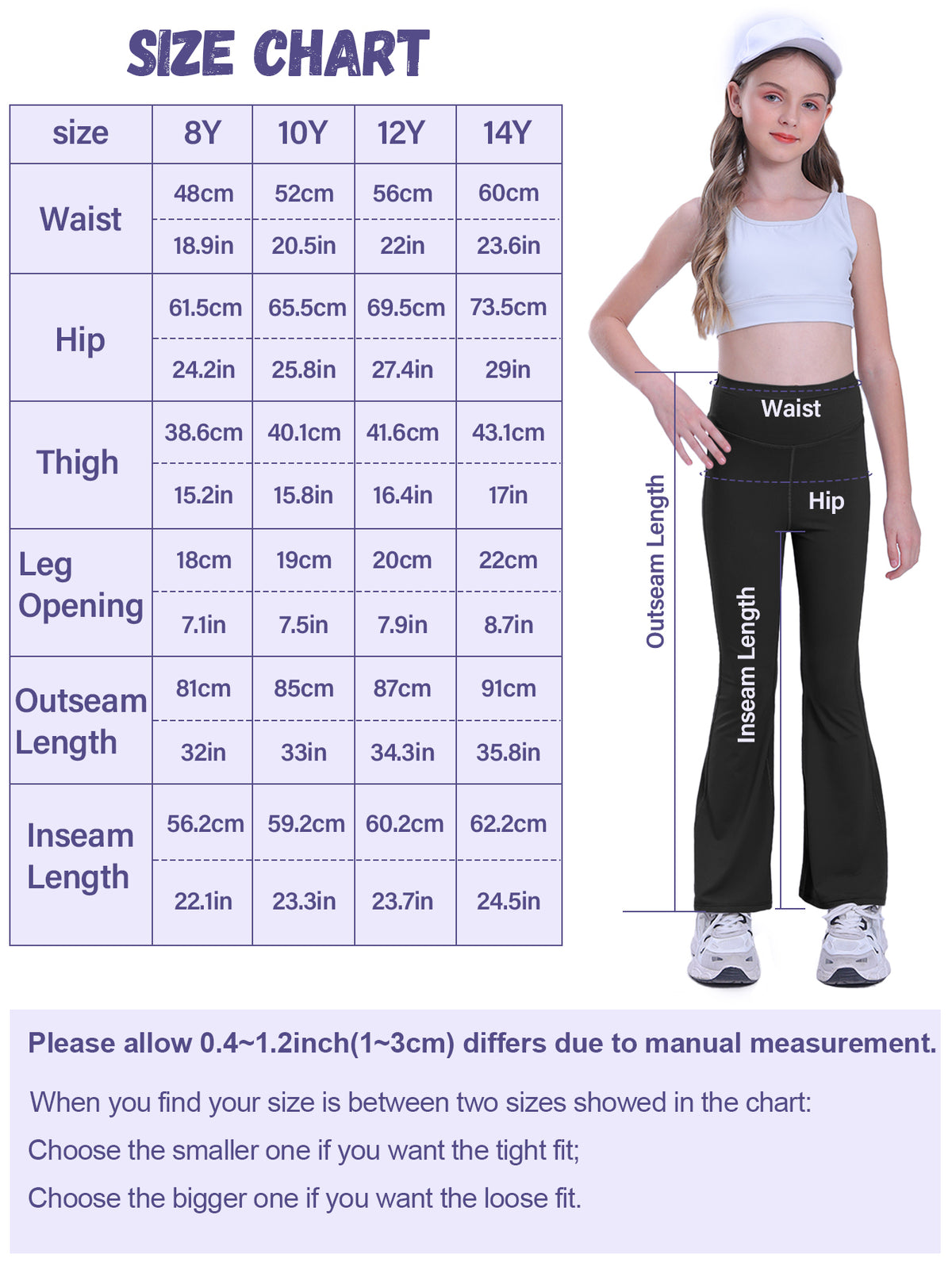 Shgiloo Girls High Waisted Flare Leggings - 3-Pack Kids Bell Bottom Yoga Pants, Stretchy Dance Athletic Trousers