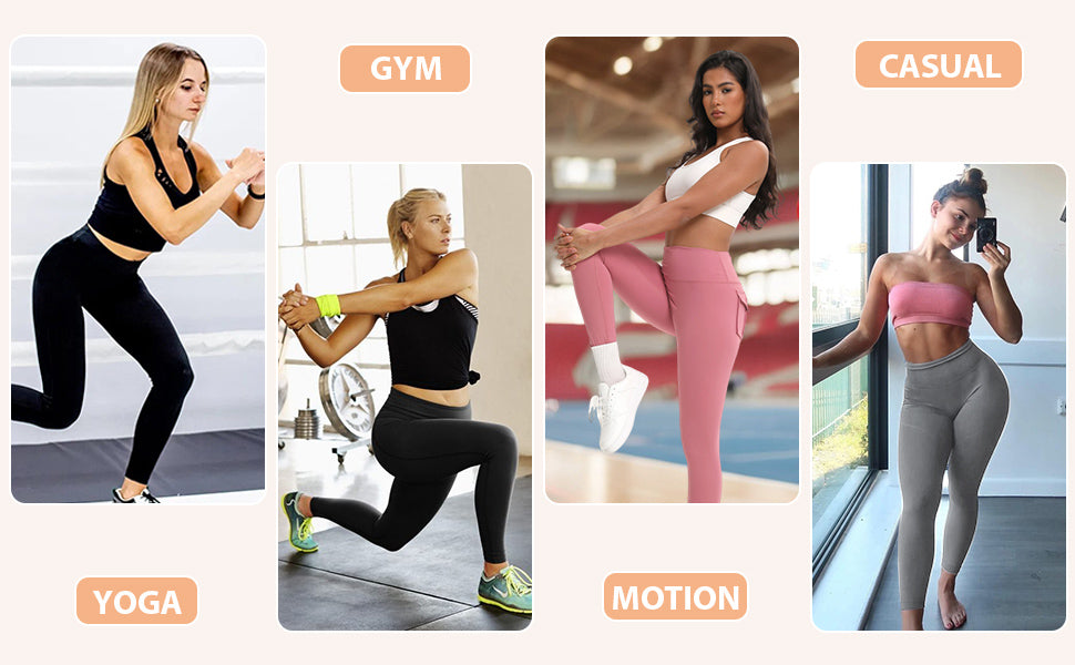 Shgiloo 3pcs/sets Workout Cargo Leggings with Pockets for Women Hidden Scrunch Butt Lifting Leggings Gym Yoga Pants