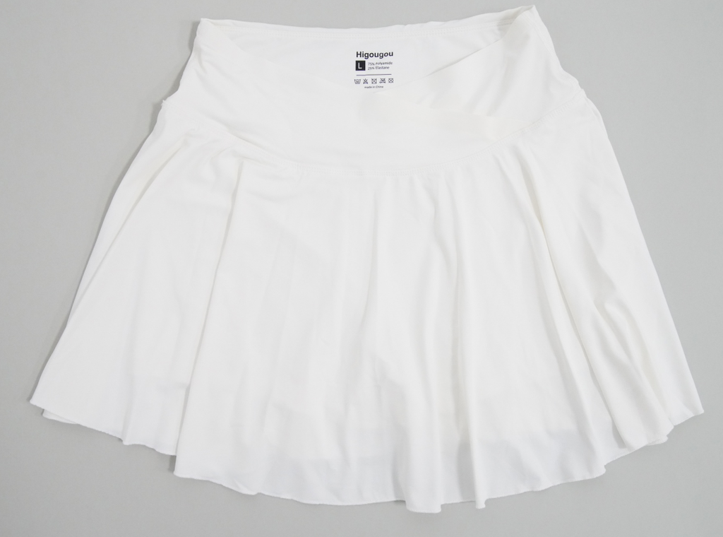 Higougou Womens Yoga Skirt with Pockets Shorts Crossover High Waisted Athletic Skorts Skirts for Golf Running Workout