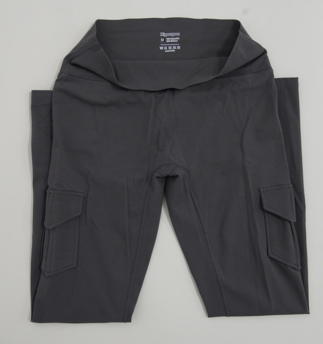 Higougou Workout Cargo Leggings with Pockets for Women Hidden Scrunch Butt Lifting Leggings Gym Yoga Pants